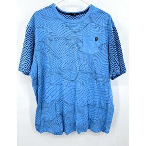 VTG Air Jordan T-Shirt Sz 3XL Jumpman‎ Patch Nike Blue Waves SIngle Stitch
